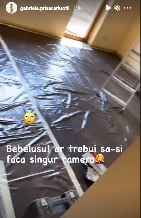 story cu camera pe care gabriela prisacariu o pregateste pentru baietelul ei