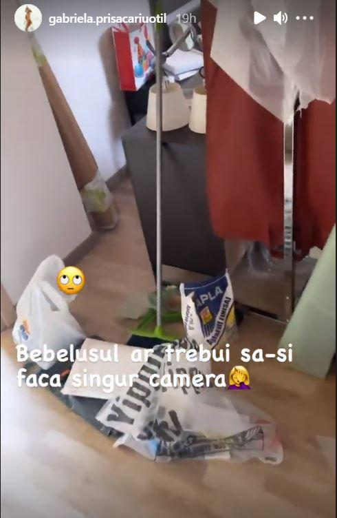 story cu camera pe care gabriela prisacariu o pregateste pentru baietelul ei