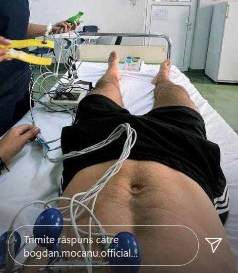 Bogdan Mocanu pe patul de spital