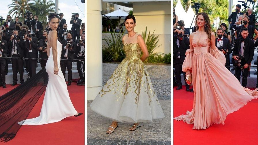 Colaj foto. Celebritățile și-au făcut apariția pe covorul roșu de la Cannes și la petrecerea Chopard, iulie - 2021, după un an de pauză