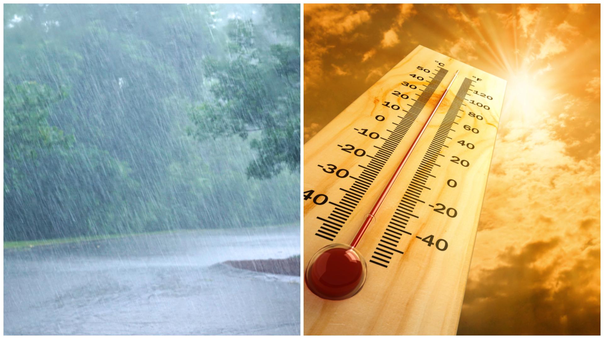 Alertă meteo! Cod galben de caniculă și vijelii. &Icirc;n ce zone va fi cel mai cald și unde va ploua torențial