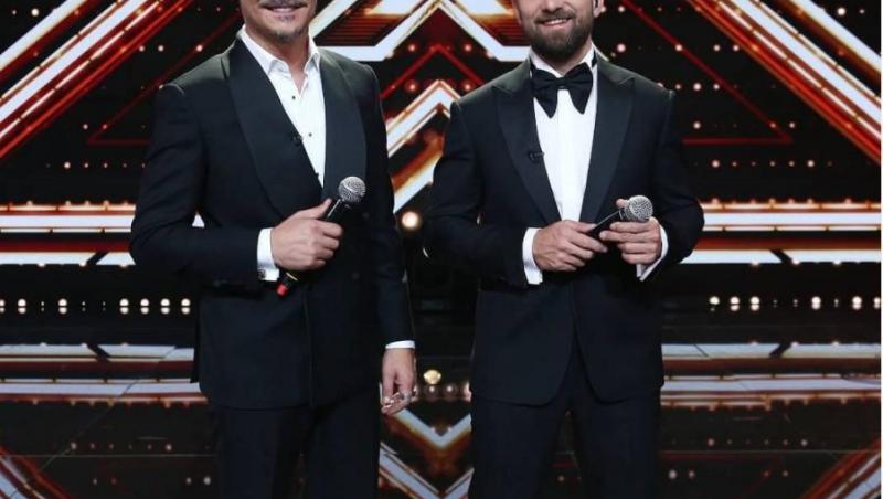 Răzvan Simion și Dani Oțil pe platoul de filmare de la X Factor