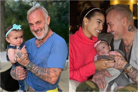 Gianluca Vacchi, tată model cu fetița sa. Cum se joacă cu micuța Jerusalema, în mare, îmbrăcată într-un costumaș de baie