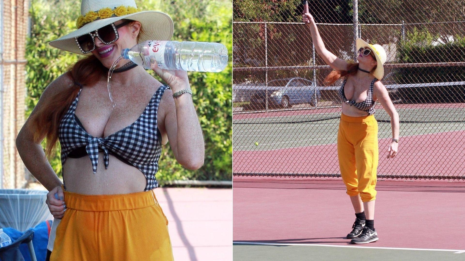 colaj de imagini cu phoebe price pe terenul de tenis