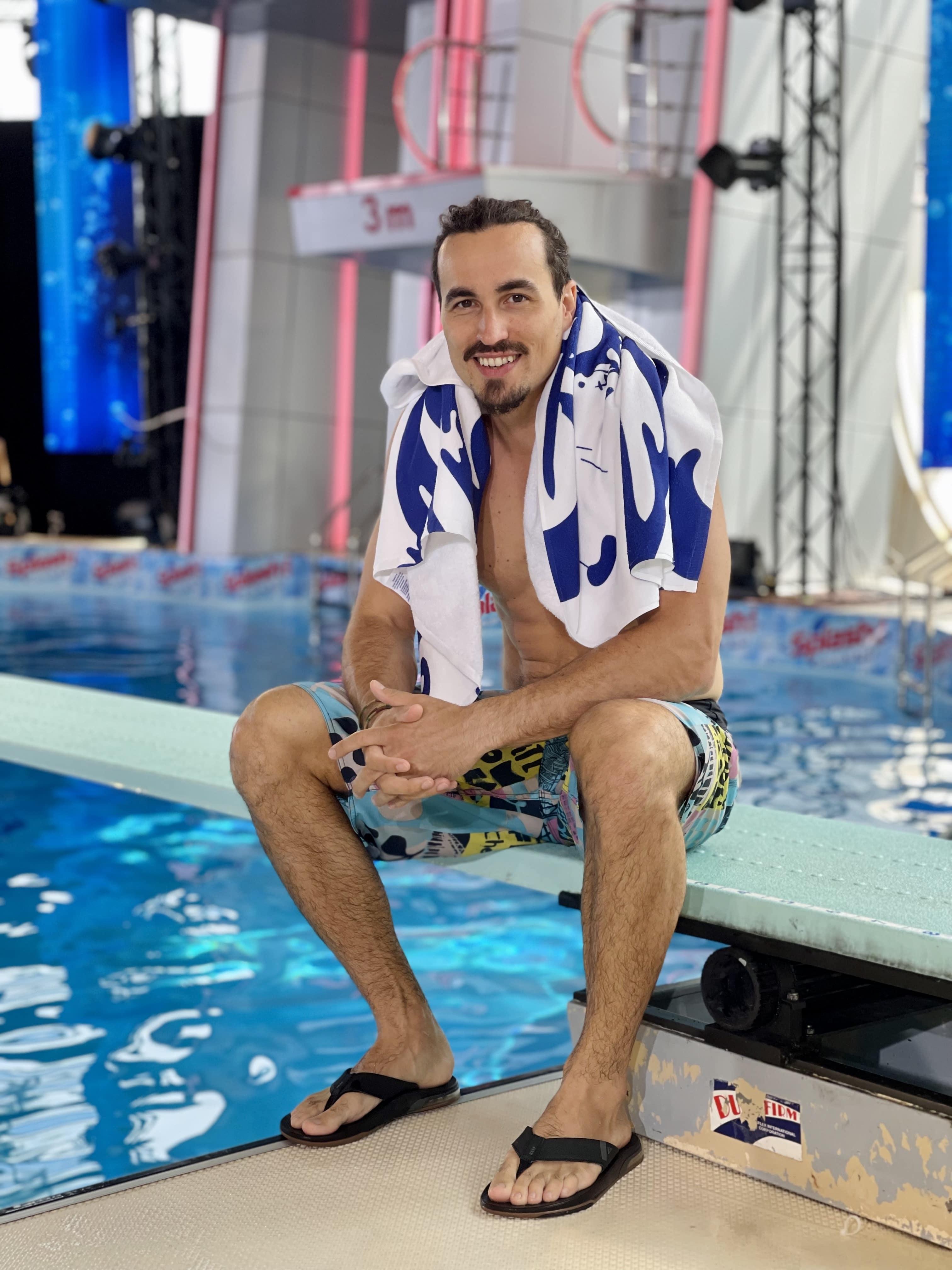 Alexandru Mincu, la antrenamentele Splash! Vedete la apă