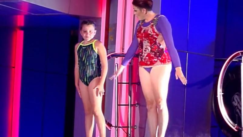Sandy Medini a sărit alături de fiica sa și a demonstrat că este o concurentă extrem de ambițioasă, în finala „Splash! Vedete la apă”
