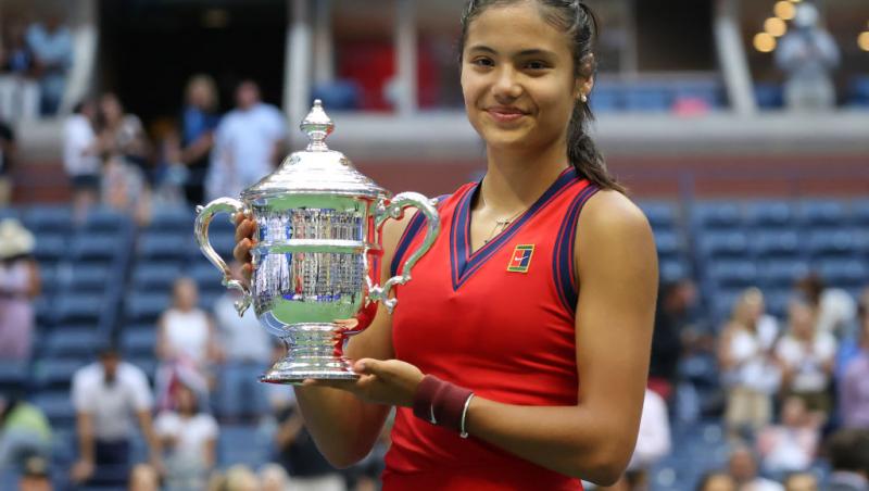 Emma Răducnau, cu trofeul US Open
