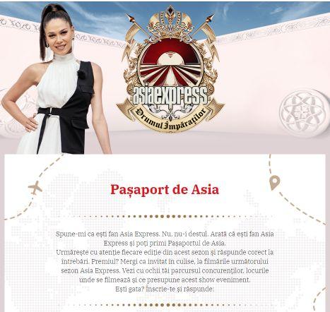 irina fodor si logo de la asia express pentru noul concurs pasaport de asia