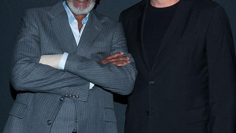 Tim Robbins și Morgan Freeman, în filmul Închisoarea îngerilor