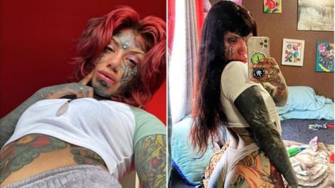 Femeia care a orbit din cauza unui tatuaj făcut pe globul ocular. Are aproape tot corpul acoperit de tatuaje. Ce i-au spus medicii