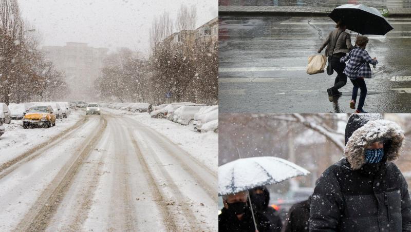 Alertă ANM! Cod Galben de rafale de vânt în 18 județe ale țării, ninsori și viscol. Ce zone sunt afectate de vremea severă