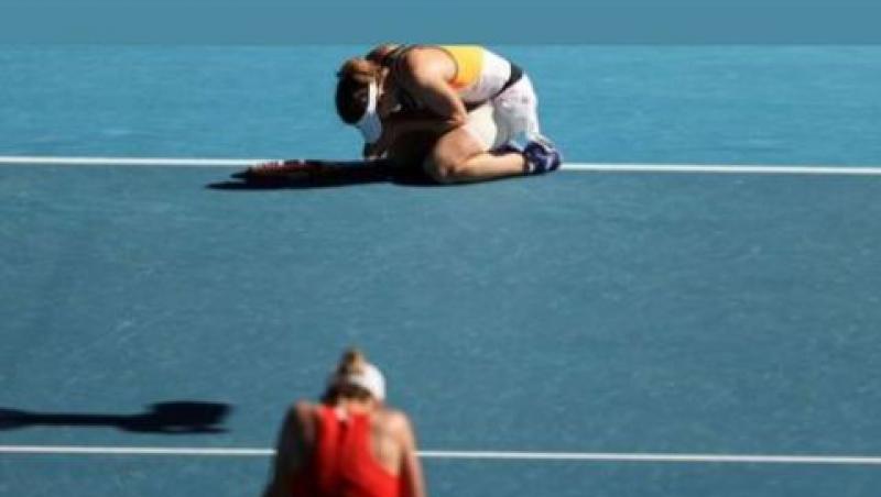 Reacția Simonei Halep după ce a fost eliminată în optimile Australian Open. Sportiva a pierdut meciul disputat cu Alize Cornet