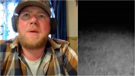 Bărbatul care urmărește ciudățenii noaptea a văzut pe o cameră dintr-un câmp o ființă bizară | VIDEO