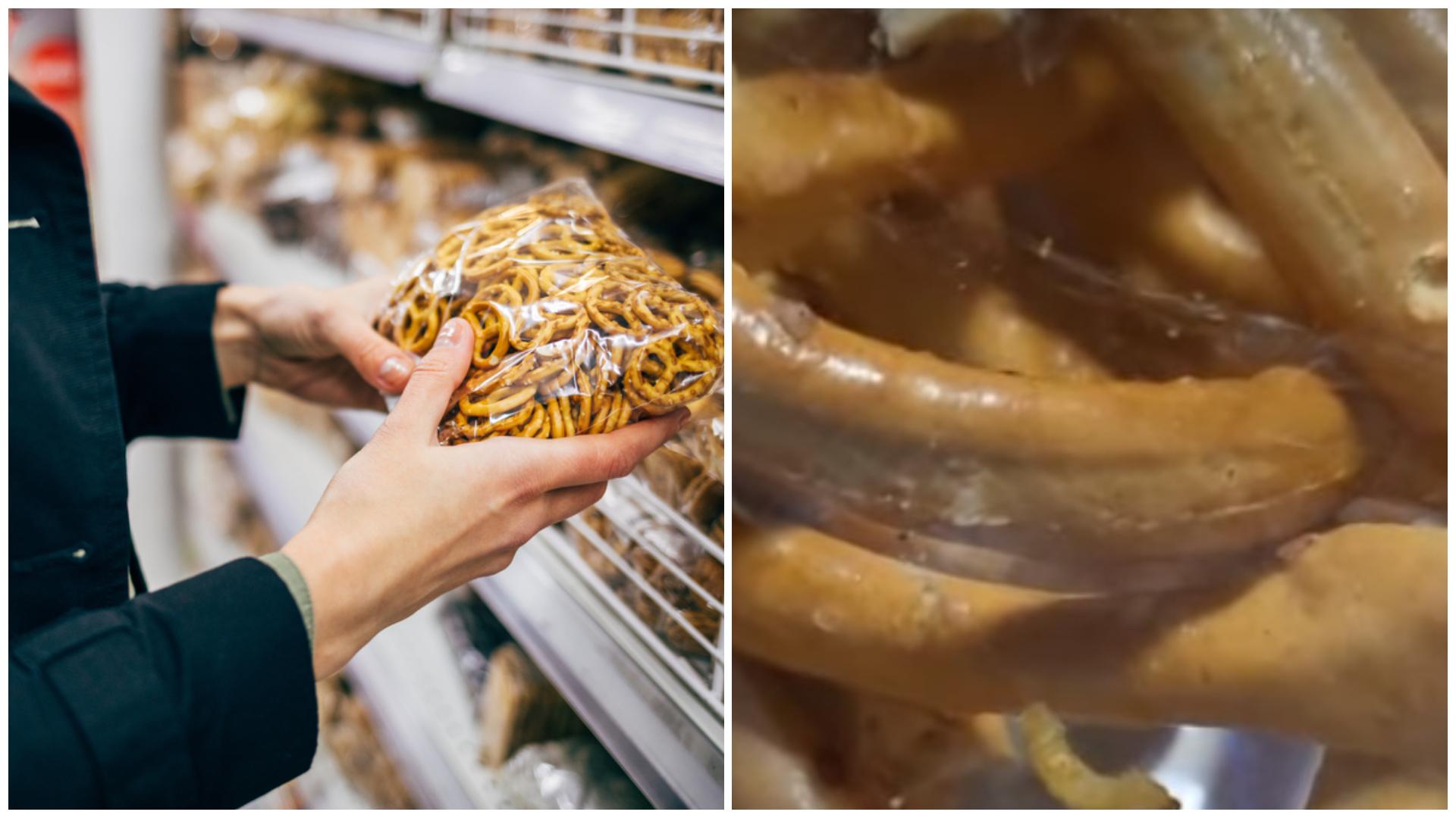 Covrigi cu viermi, descoperiți de un gălățean &icirc;ntr-un hipermarket. Ce sancțiuni au dat inspectorii de la Protecția Consumatorilor