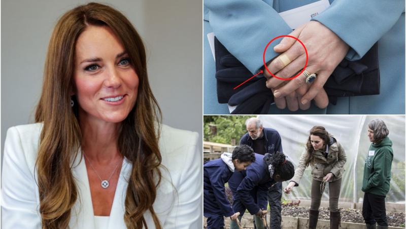 Kate Middelton, noua Prințesă de Wales a fost surprinsă în nenumărate rânduri purtând plasturi pe câte un deget de la mână.