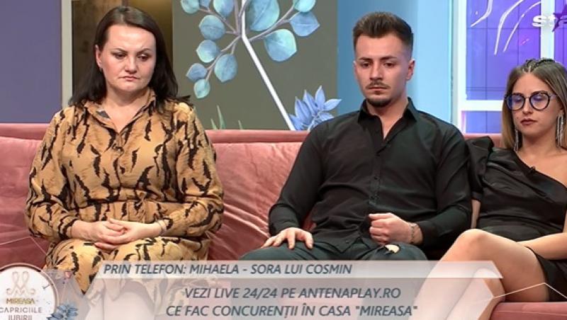 Mireasa, sezonul 6. Sora lui Cosmin a intrat în direct, după schimbul de replici dintre doamna Adriana și Miruna