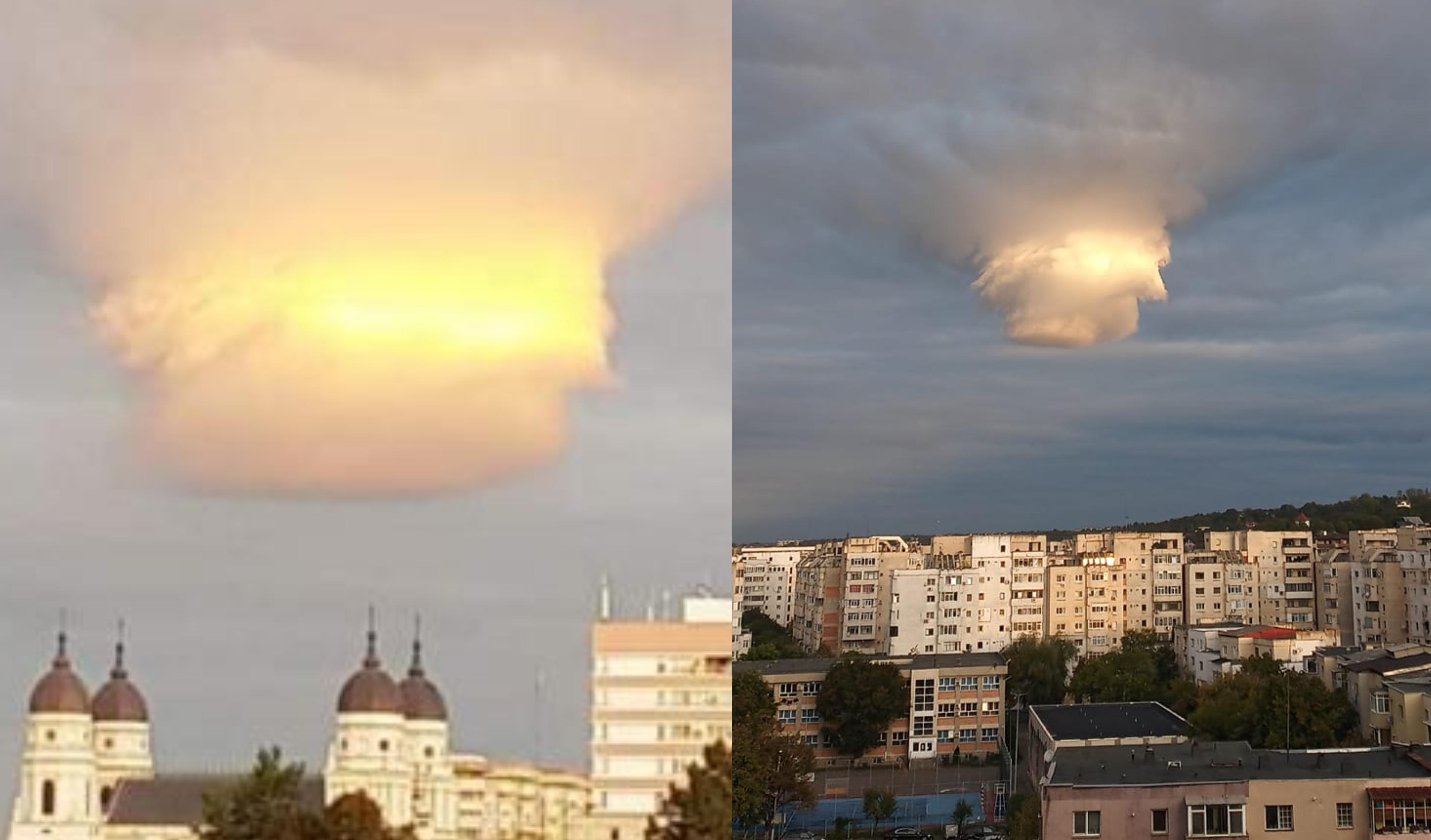colaj de fotografii cu norul ciudat din iasi