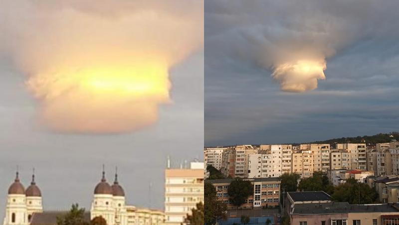 Locuitorii orașului Iași s-au speriat după ce pe cer a apărut un nor uriaș, care aproape se asemăna cu o tornadă.