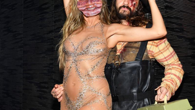 Heidi Klum s-a îmbrăcat în vierme la propria petrecere de Halloween. Nimeni nu se aștepta la ce a urmat când și-a dat costumul jos