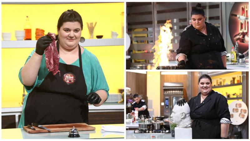 Colaj cu Claudia Radu, gătind în sezonul 8 Chefi la cuțite