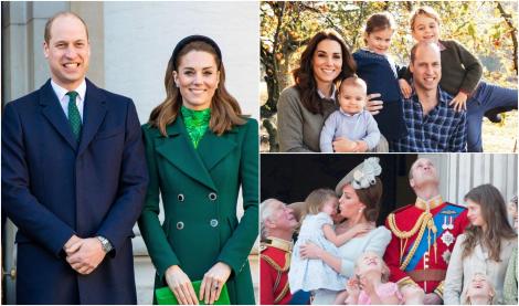 Prințul William și Kate Middleton au lansat felicitarea de Crăciun. Detaliul ascuns din imaginea în care apar alături de copii