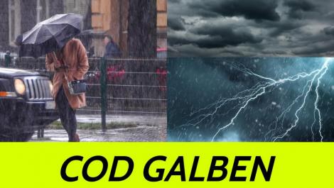 Alertă ANM! Cod galben de vremea rea în România, avertizare meteo pentru 17 județe