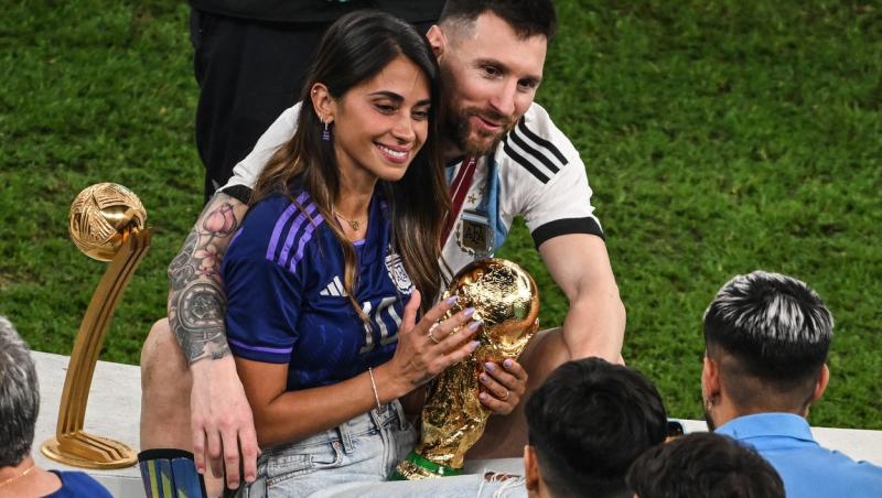 FOTO Imagini emoționante cu Lionel Messi și soția Antonela, alături de copiii lor după finala Argentina-Franța de la Cupa Mondială