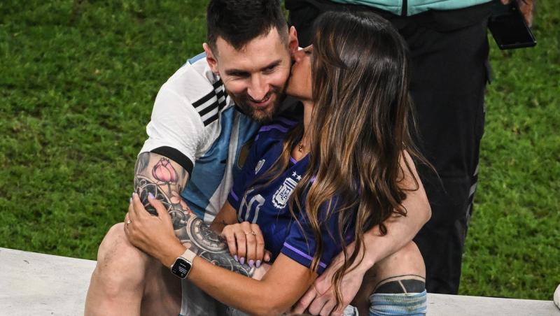FOTO Imagini emoționante cu Lionel Messi și soția Antonela, alături de copiii lor după finala Argentina-Franța de la Cupa Mondială