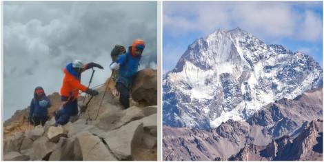 Premieră în România. Doi tineri nevăzători au urcat pe vârful Aconcagua, la peste 6.500 de metri altitudine | Video