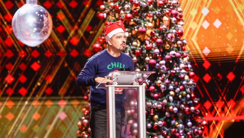 iUmor sezonul 13, Gala de Crăciun. Andrei Garici, cel mai răutăcios „spiriduș”. Jurații au avut nevoie de un moment de reculegere