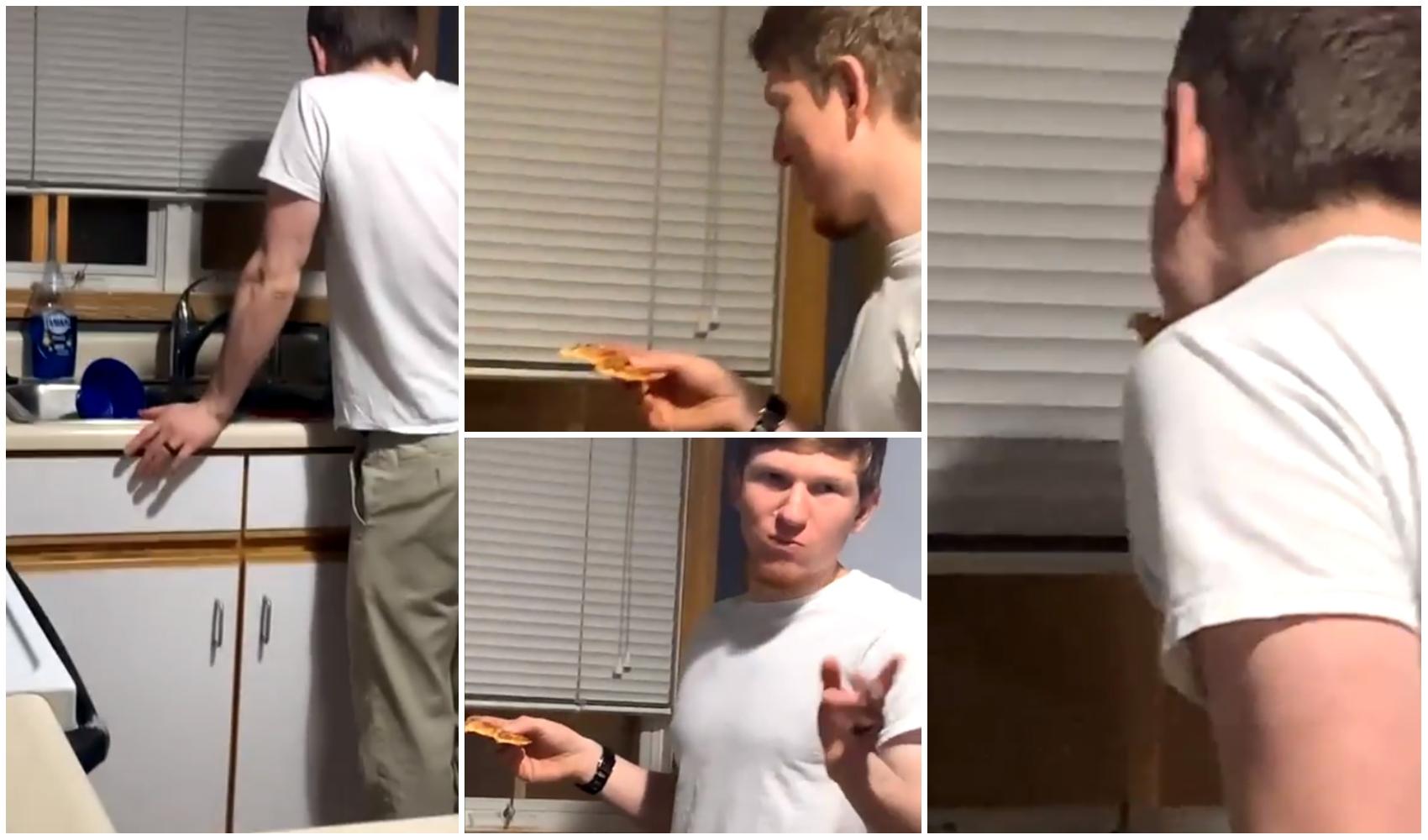 imagini cu sotul care mananca pizza