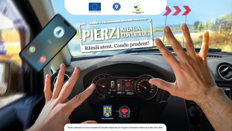 (P) Poliția Română lansează campania de educație rutieră vizând neatenția la volan
