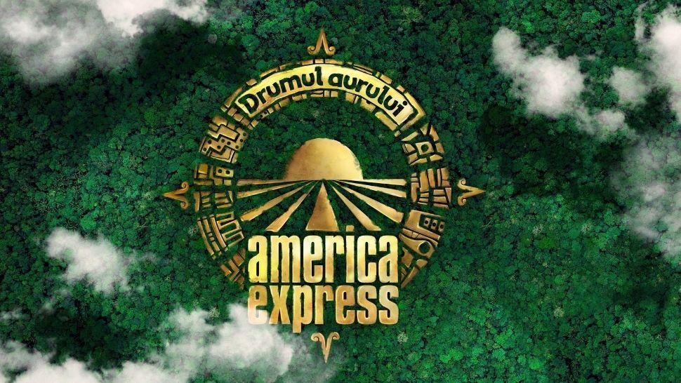 Logo America Express pe fundal verde
