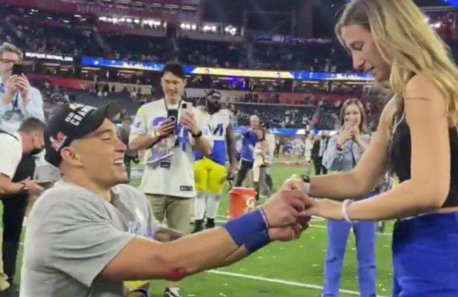 Taylor Rapp și-a cerut iubita în căsătorie după ce a câștigat Super Bowl. Momentul emoționant | VIDEO