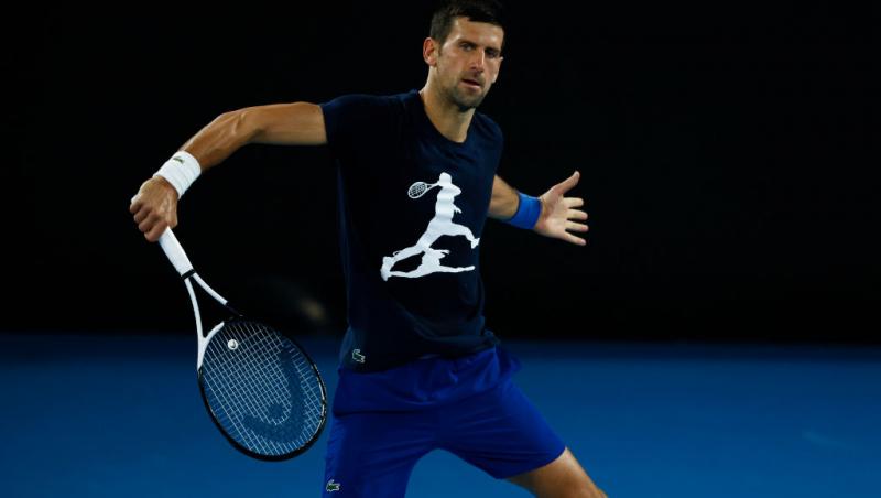 Novak Djokovic, pe terenul de tenis