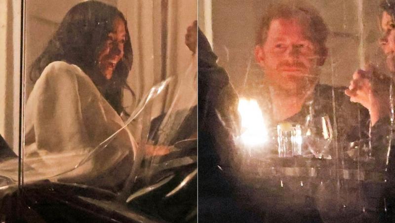 Meghan Markle și Prințul Harry au fost surprinși de paparazzi în timp ce luau cina cu Jack Brooksback și Prințesa Eugenie, la un restaurant din Santa Barbara