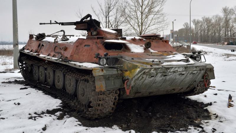 În ultimele săptămâni, coloane militare rusești au fost prezente la granița Rusiei cu Ucraina.