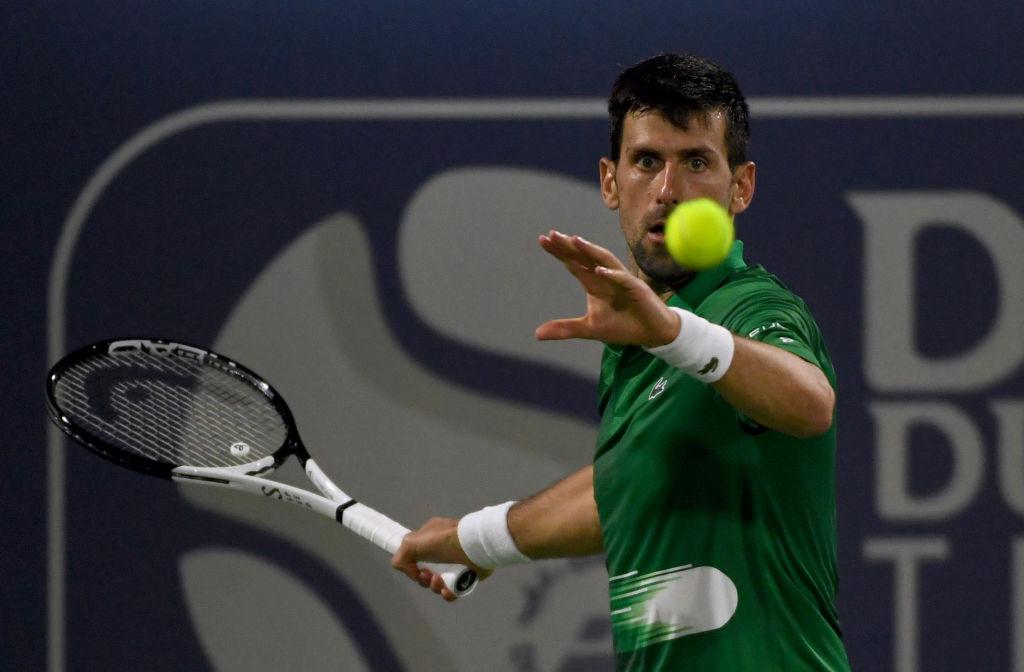 Novak Djokovic, pe terenul de tenis