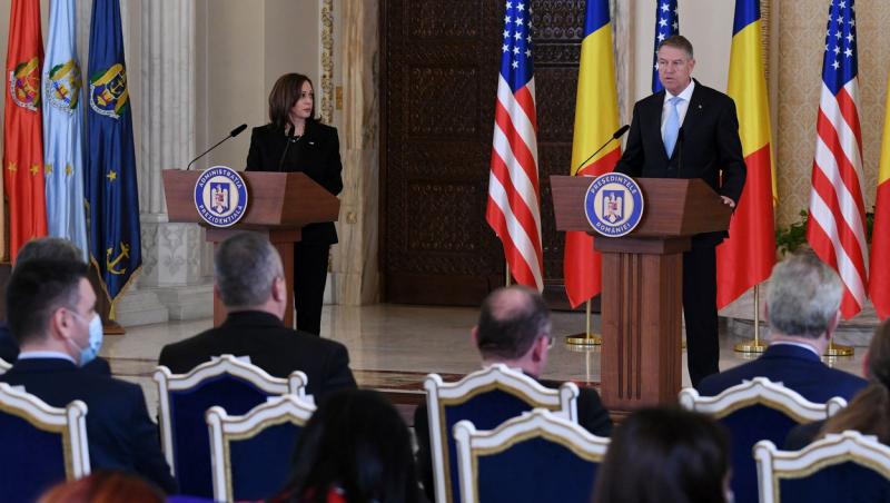 Klaus Iohannis a anunțat de față cu vicepreședinteșe SUA, Kamala Harris, dacă este sau nu România o țintă a agresiunii ruse