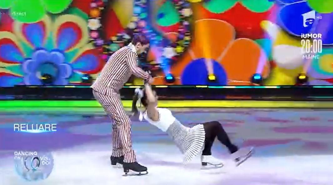 Dancing on Ice - Vis în doi, 12 martie 2022. Cosmin Natanticu și Maria Andreea Coroamă au dansat superb pe gheață. Ce a zis Elwira