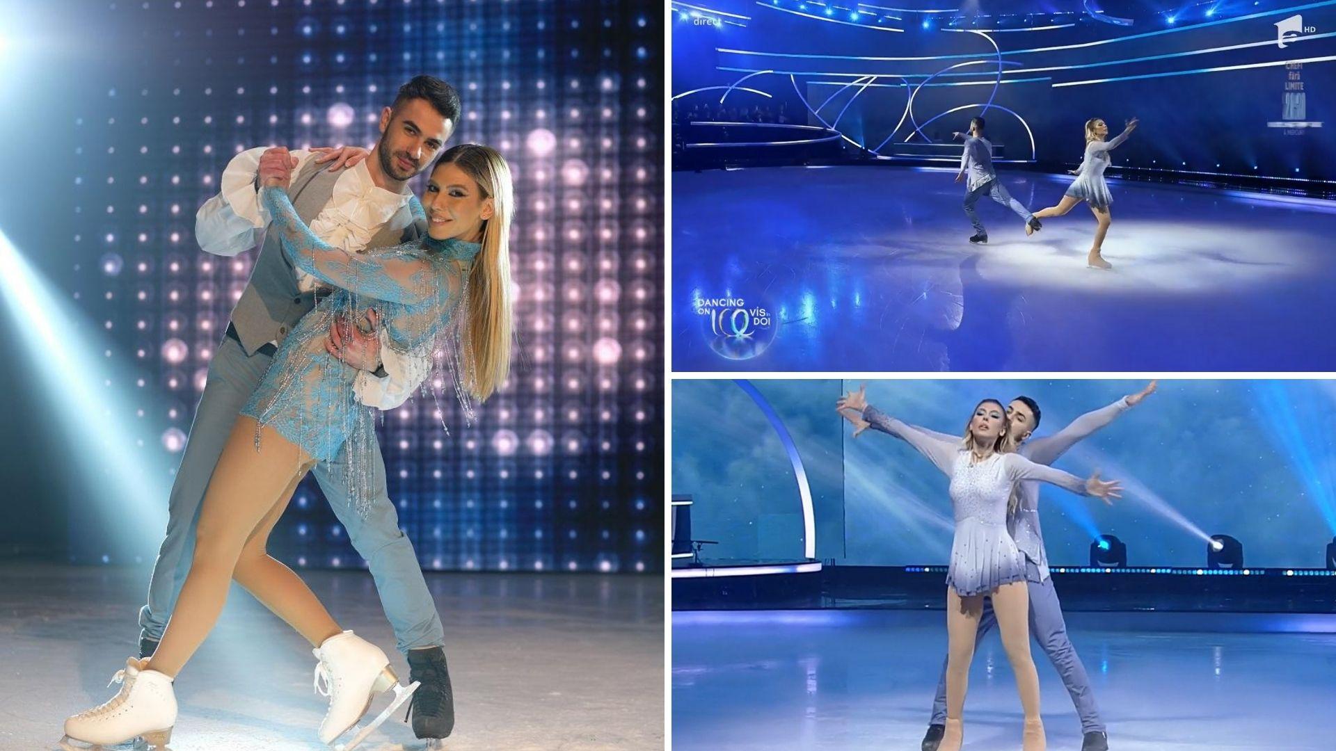 Dancing on Ice - Vis în doi, 19 martie 2022. Sore și Grațiano Dinu, dansul elegant pe care l-au prezentat juriului. Notele primite