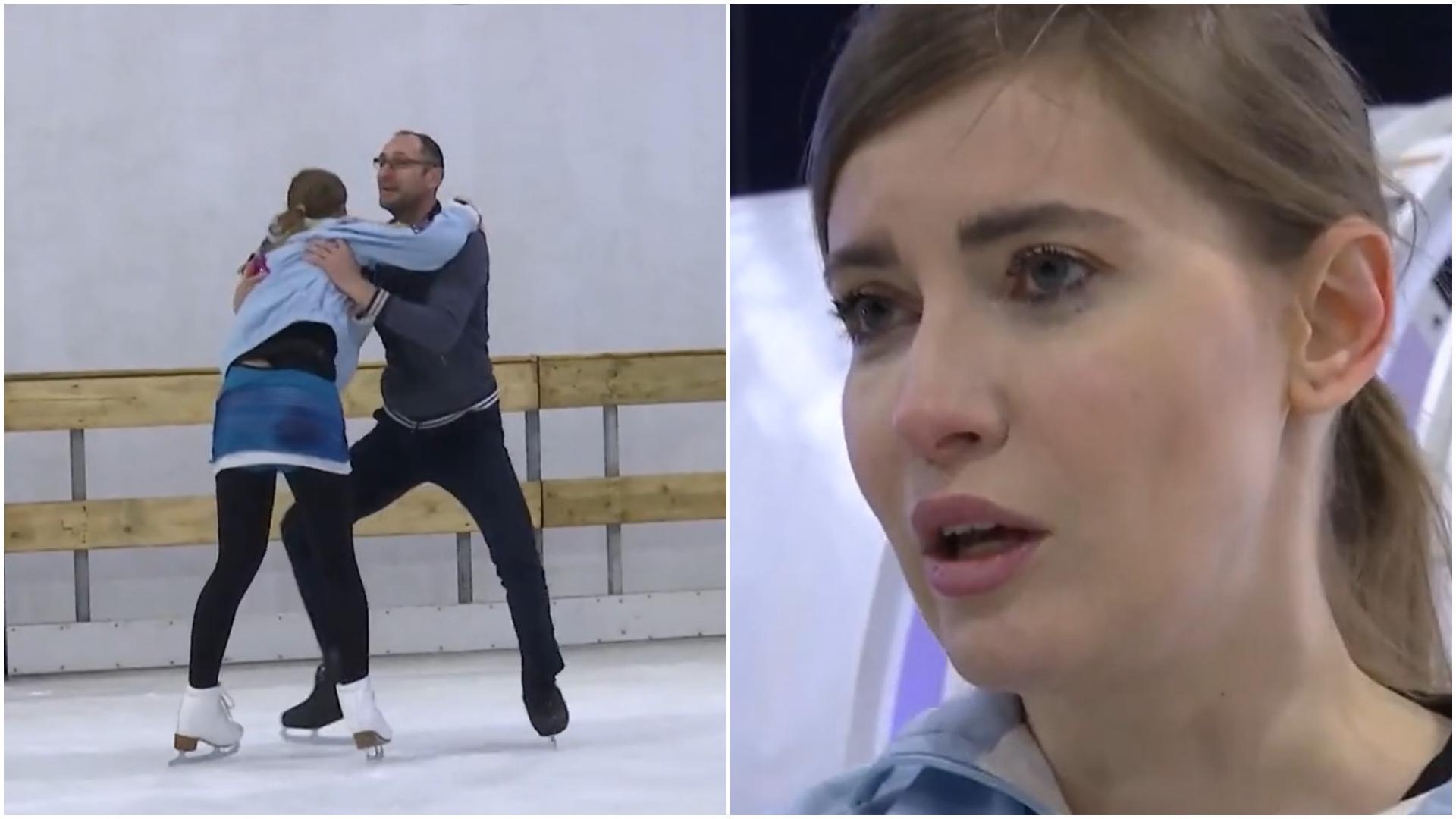 Dancing on Ice - Vis în doi 2022. Iulia Albu, în lacrimi la antrenamente. Ce s-a întâmplat cu vedeta: „Sunt ok”