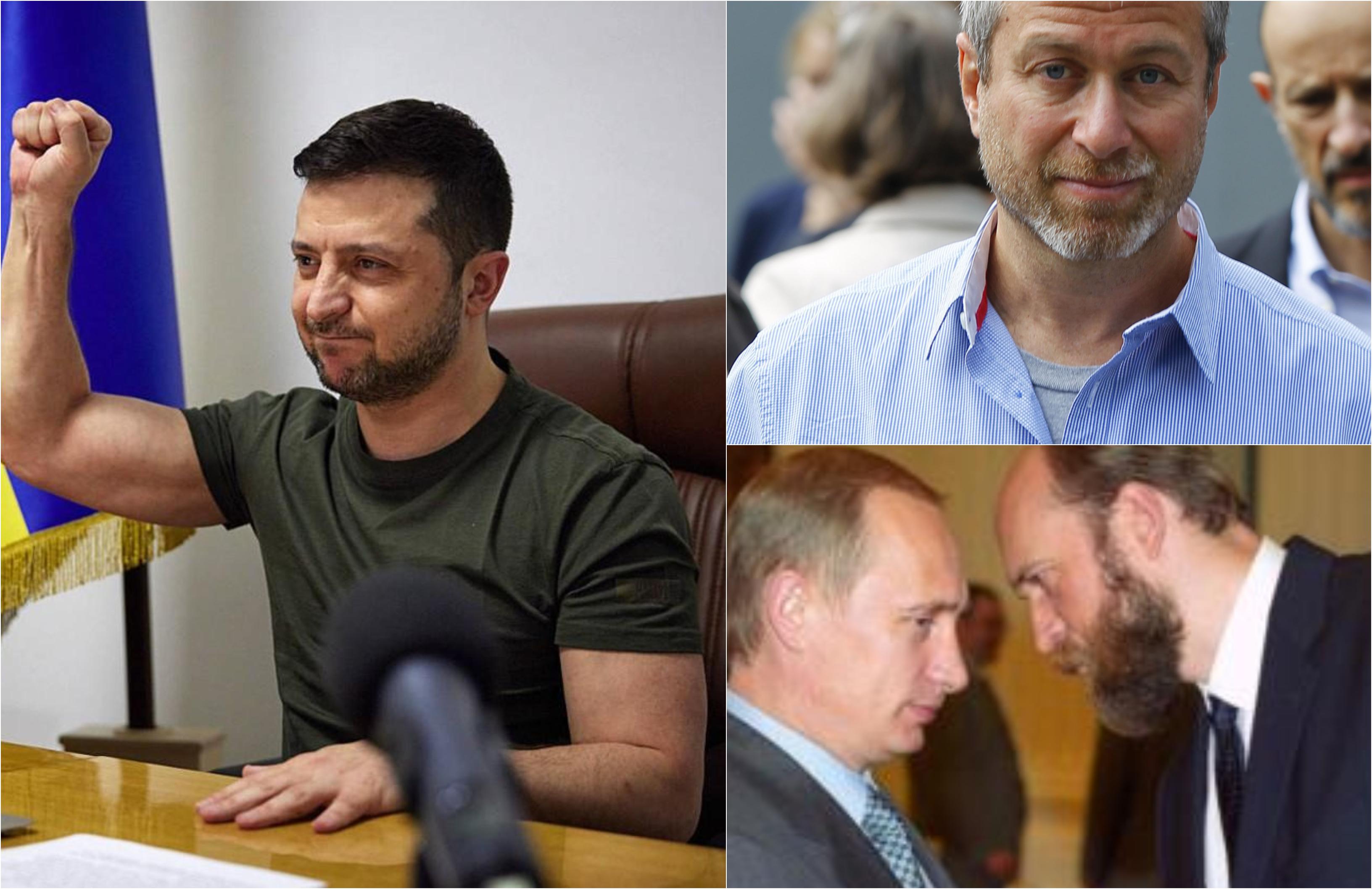 colaj de fotografii cu presedintele ucraineisi vladimir putin