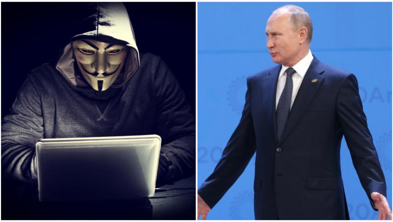 Colaj cu Anonymous și Vladimir Putin