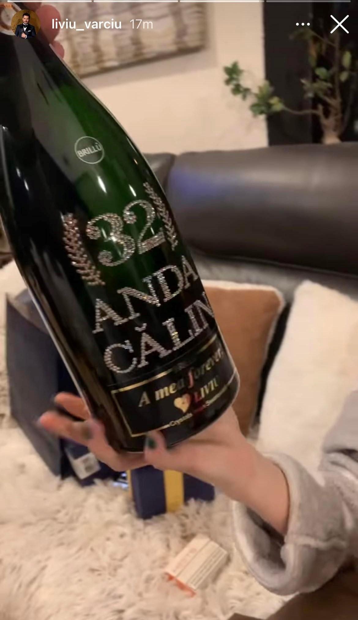 Sticlă de șampanie personalizată