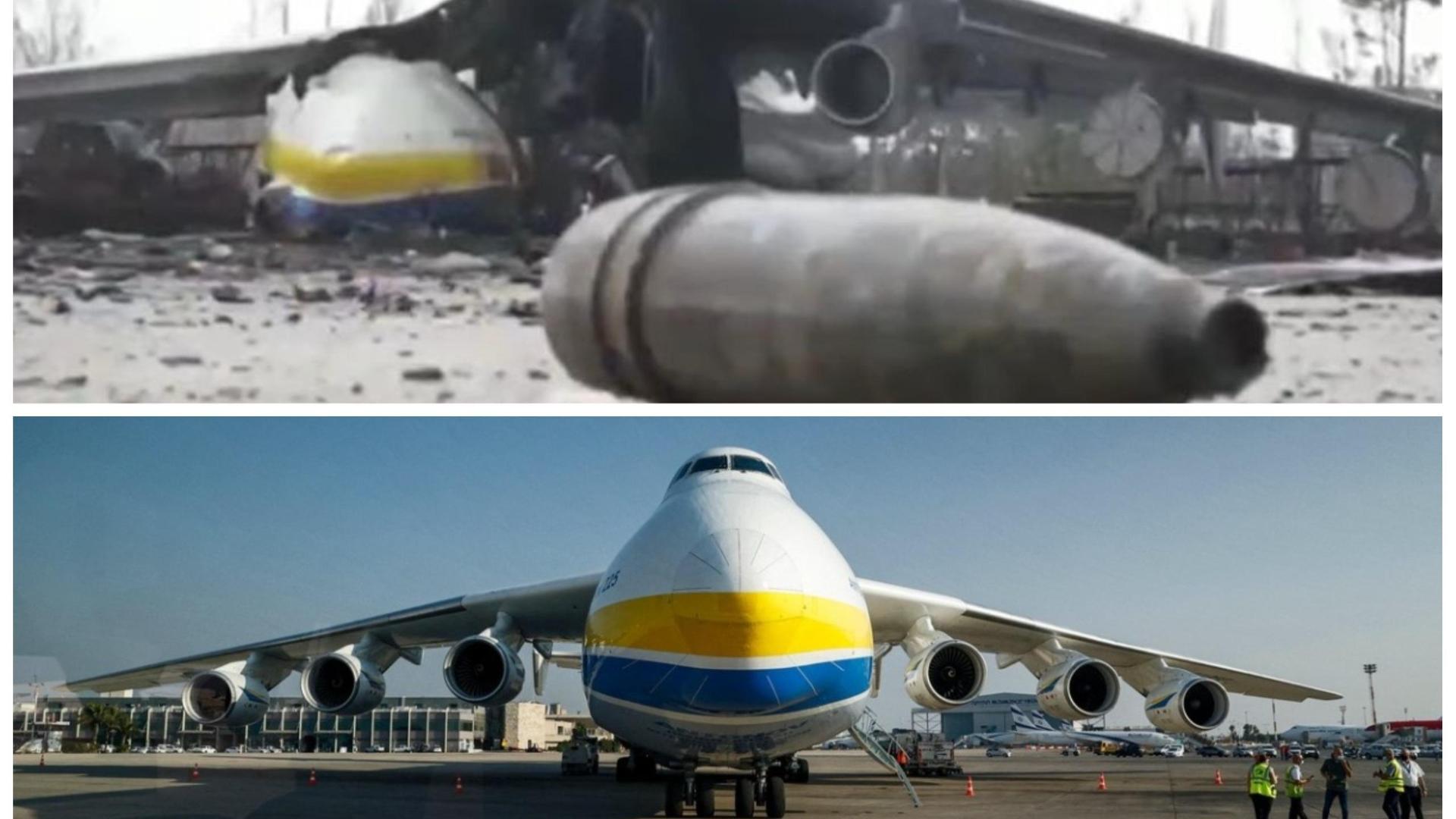 Cel mai mare avion din lume a fost distrus, după atacul rușilor asupra aeroportului Hostomel. Ce a rămas din aeronavă