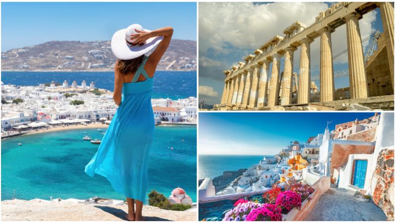 Colaj cu peisaje din Grecia