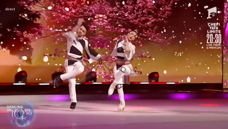 Dancing on Ice - Vis în doi, 16 aprilie 2022. Sore și Grațiano Dinu au dansat în stil japonez pe scena de gheață. Ce a zis juriul