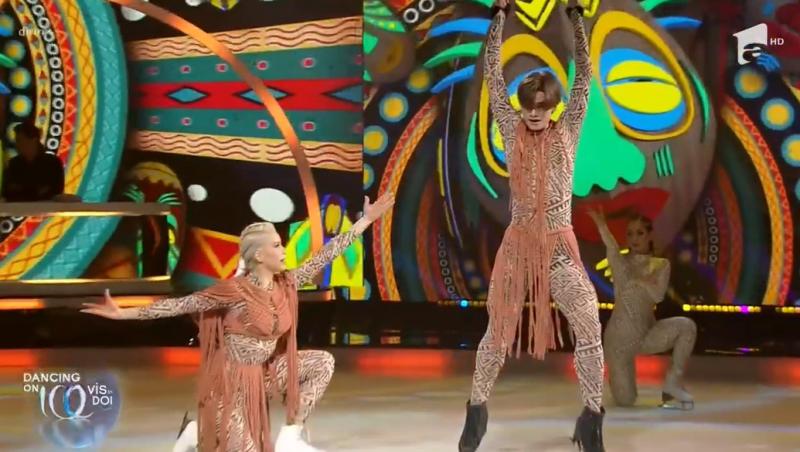 Dancing on Ice - Vis în doi, 16 aprilie 2022. Carmen Grebenișan și Lilian Bînzari, dansul african pe care l-au prezentat pe gheață