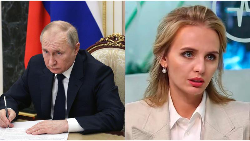Colaj cu Vladimir Putin și fiica lui cea mare, Maria Putina